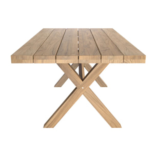 Table de jardin en bois de teck massif 8 personnes - Suri