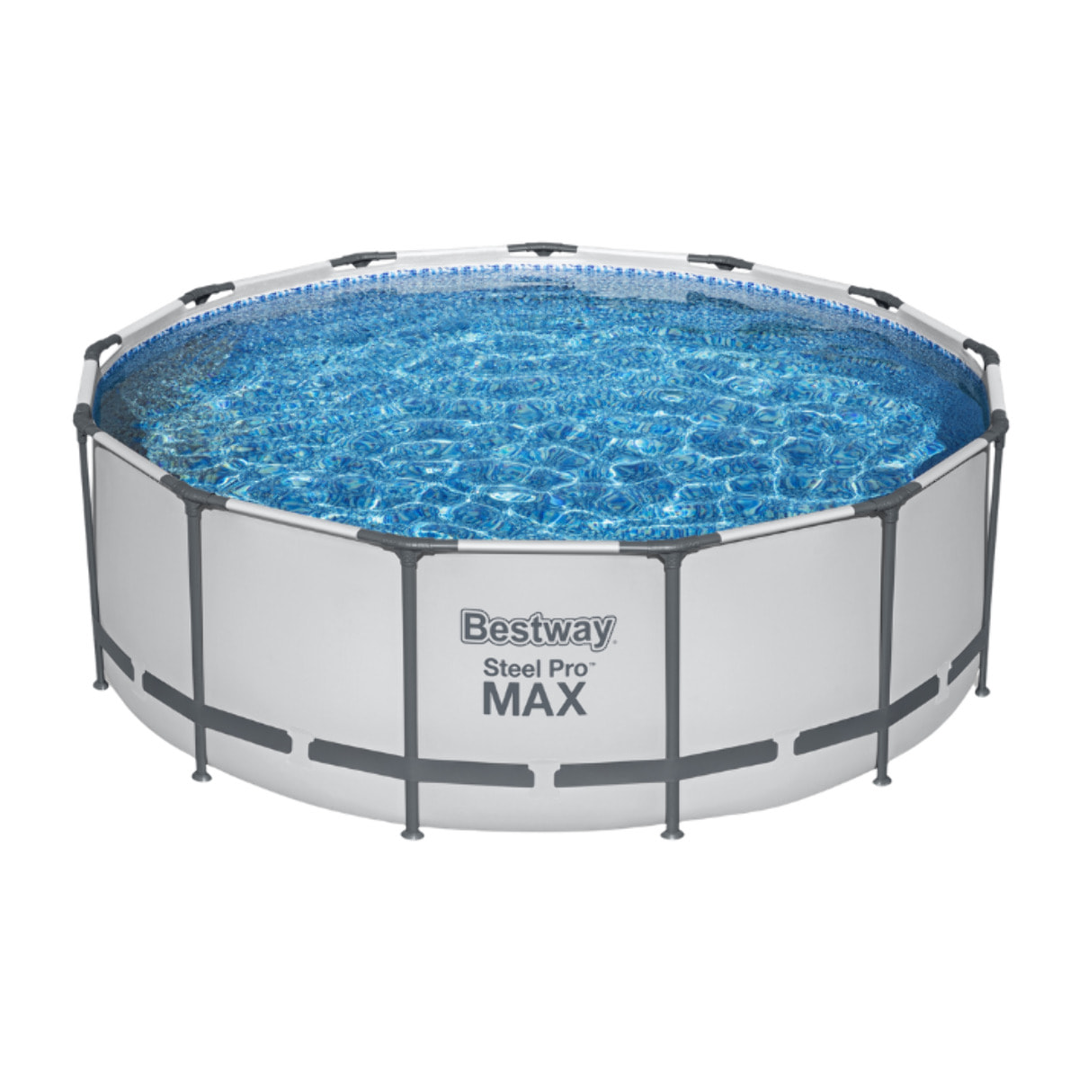 Bestway Piscine hors sol tubulaire ronde Bestway Steel Pro Max 396 x 122 cm gris clair