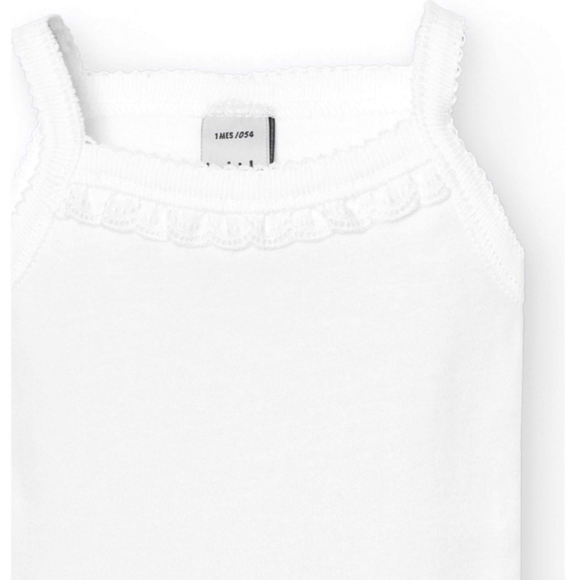 Body bebé tirantes finos volantes niña