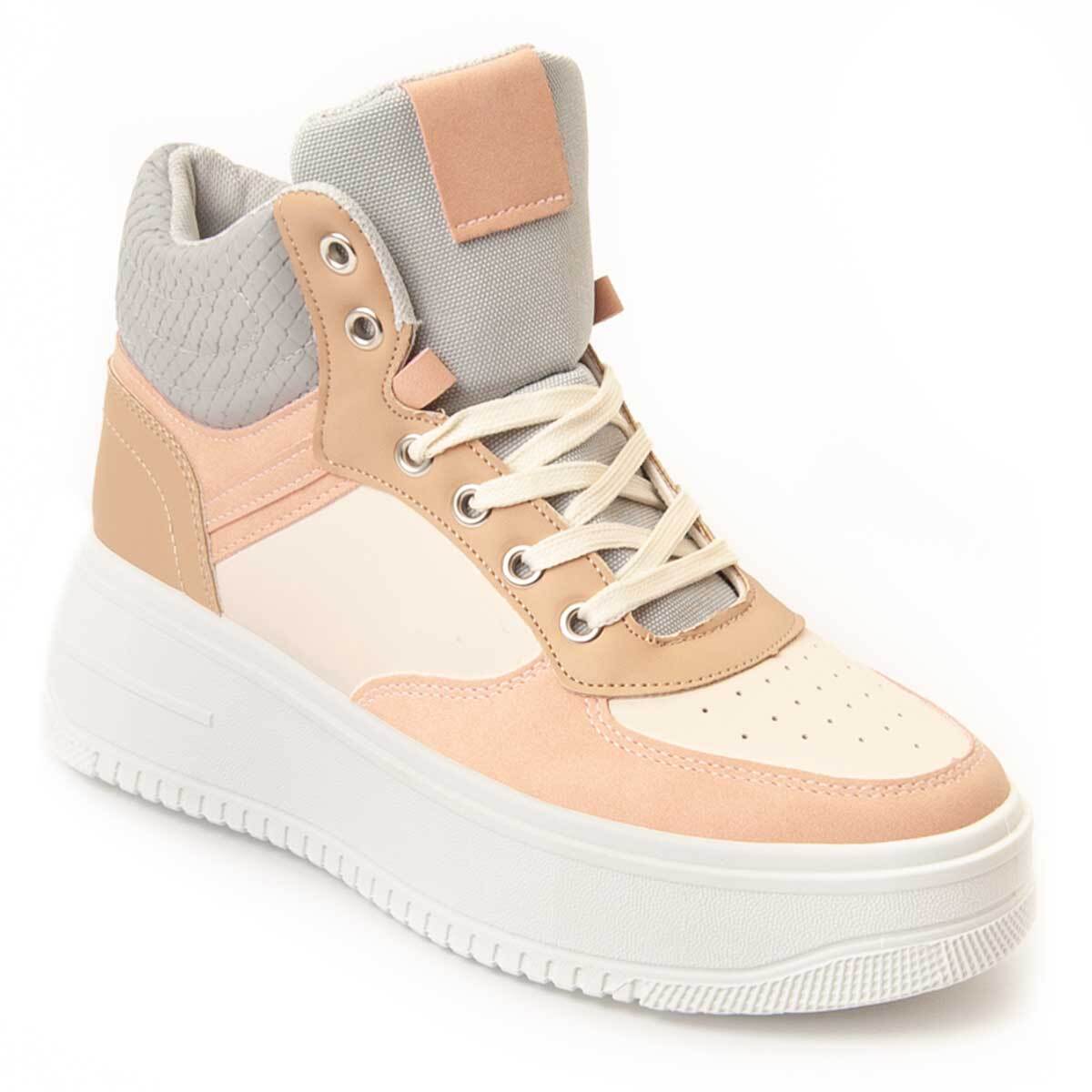 Sneaker De Plataforma - Beige - Altura: 5 Cm