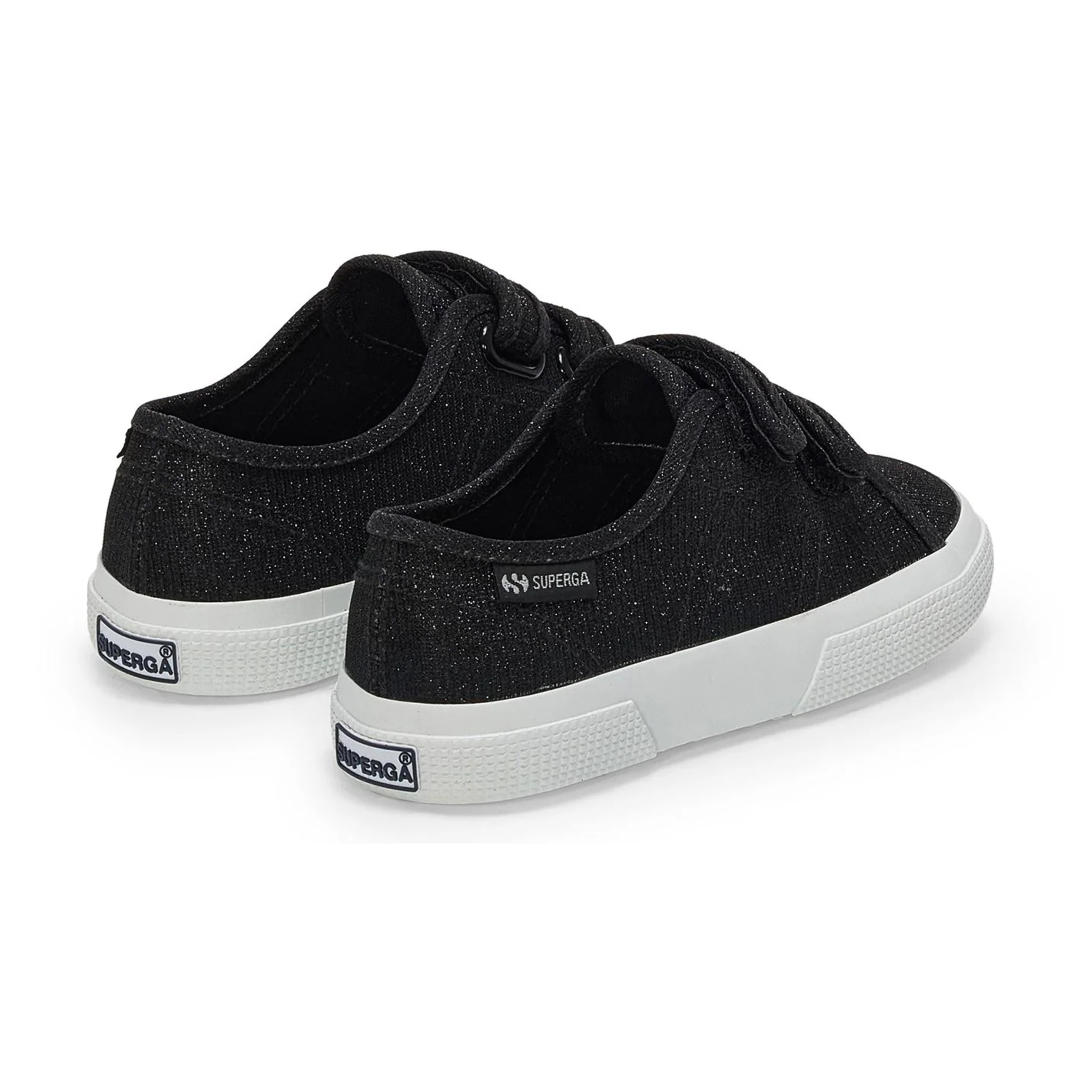Superga - Niña Negro - 3750 KIDS STRAPS JERSEY LAME LEGGERA