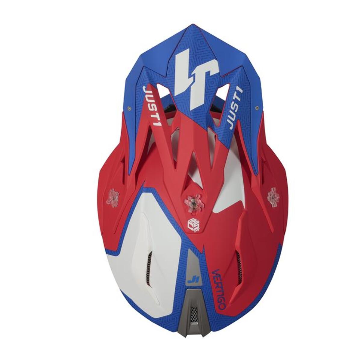 CASCO OFFROAD J18 VERTIGO BLUE WHITE RED JUST1