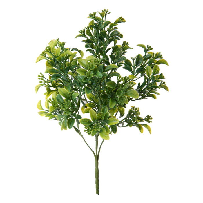 Mini Bosso Bush 33 Cm - Pezzi 12 - 8X33X6cm - Colore: Verde - Bianchi Dino - Piante Artificiali