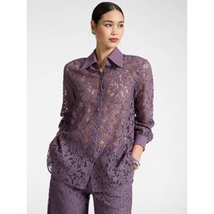 Elena Mirò - Camisa de encaje - Violeta