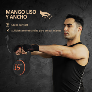 Pesas Rusas de 2,2kg 4,5kg 6,8kg Kettlebell de Fitness Relleno de Arena con Mango Ancho Antideslizante para Ejercicios y Entrenamiento en Casa y Gimnasio Negro