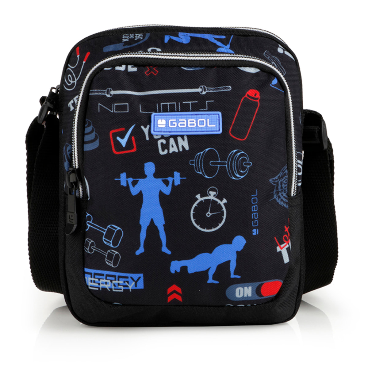 Bandolera infantil Gabol TRAINING negra y resistente al agua