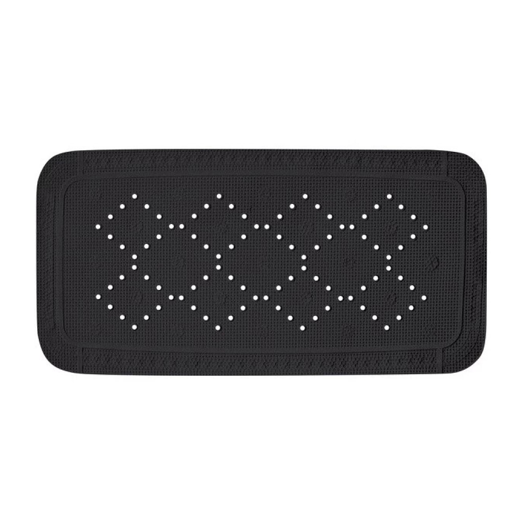 Tapis de baignoire PVC ALASKA 71x36cm Noir Spirella