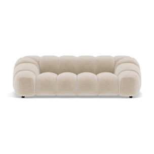 Ava - canapé 3 places en velours texturé - Beige