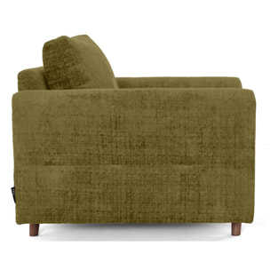 Rune - fauteuil en velours texturé - Vert Olive