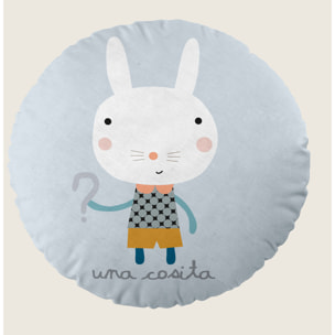 Cojín Redondo Estampado - Con Relleno - Algodón - Veo Veo