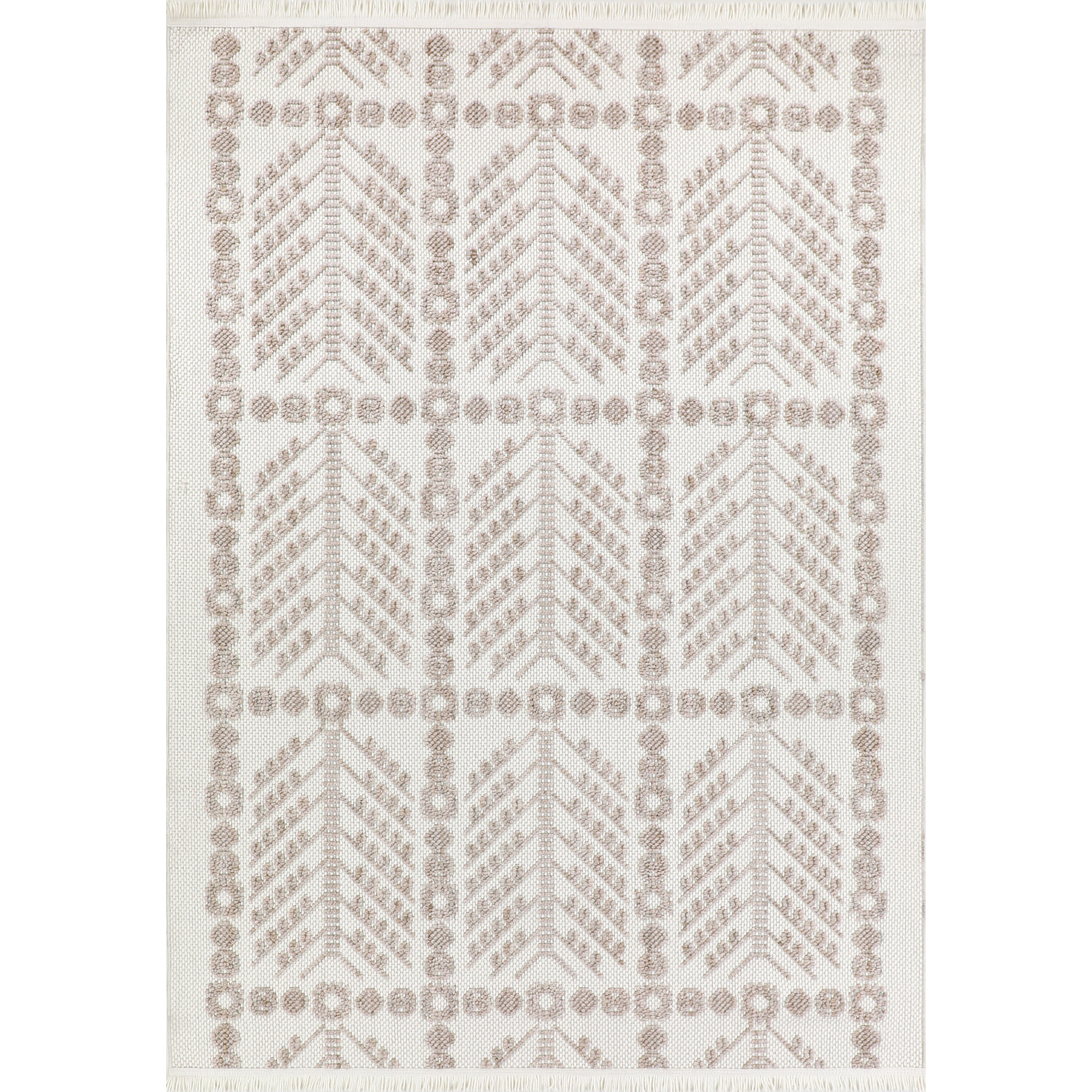 Bali - tapis moderne aztèque, crème