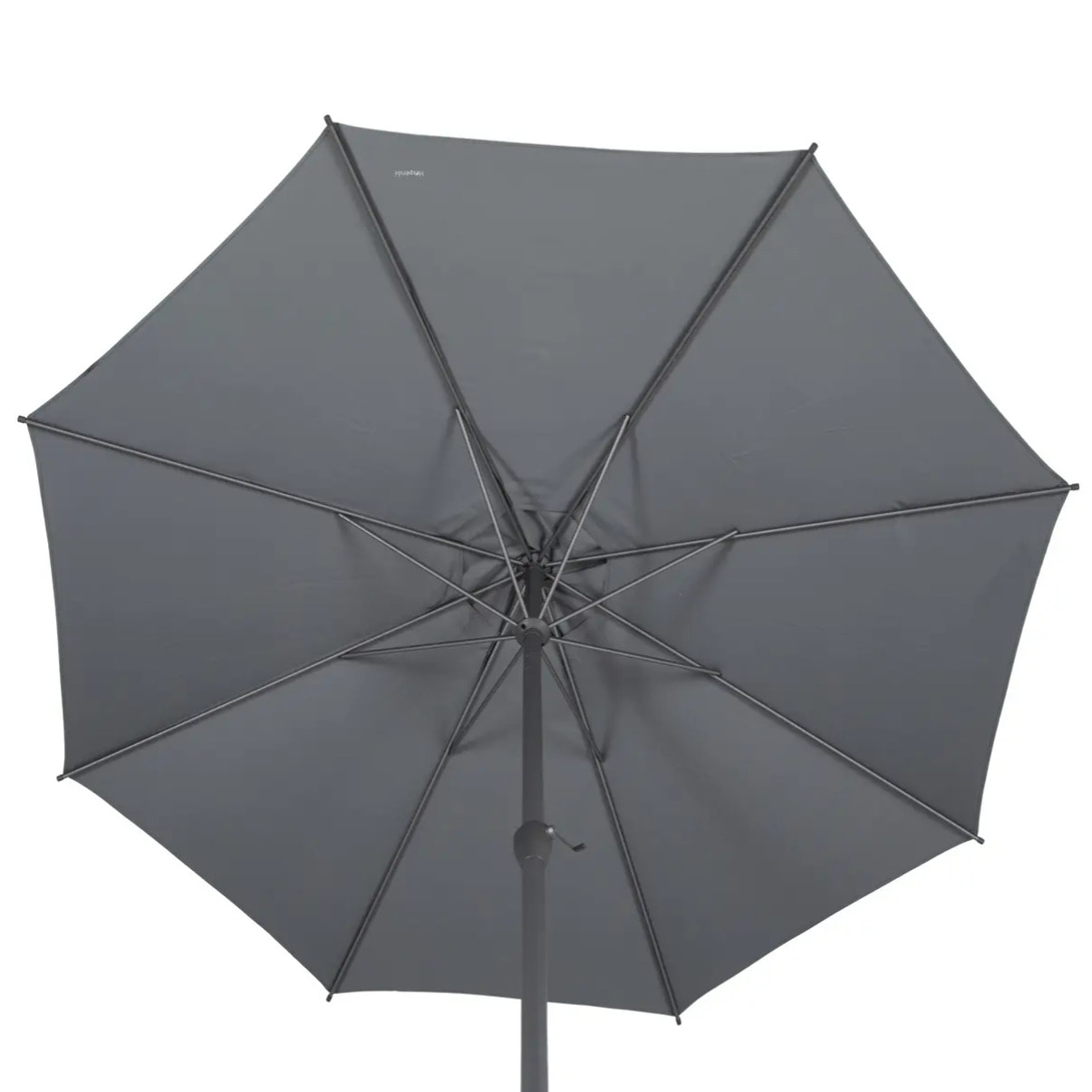 Parasol droit rond "Loompa" ardoise 3m en aluminium