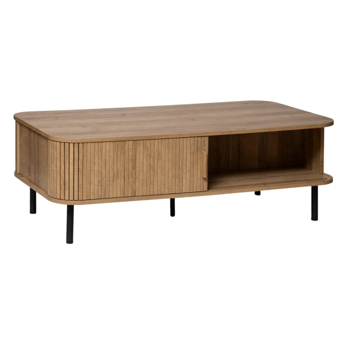 Table basse 2 portes "Colva" beige 120x60cm