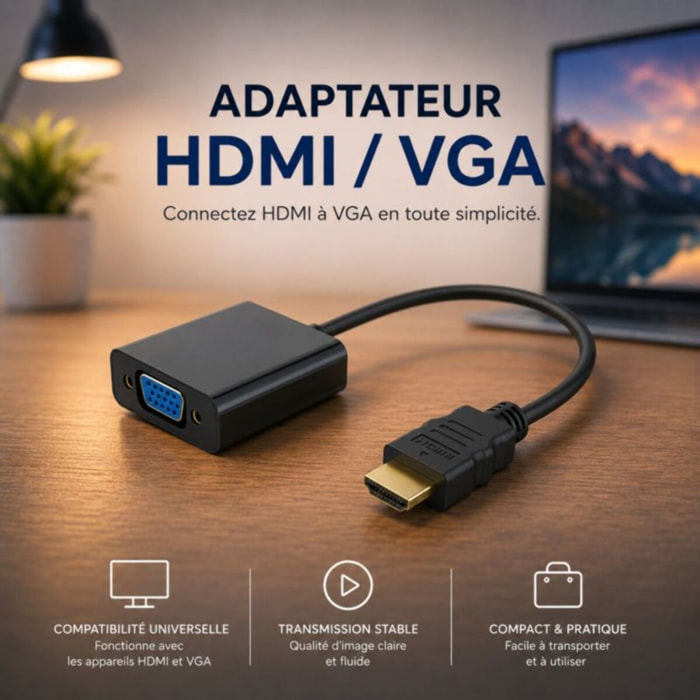 Adaptateur HDMI/VGA ESSENTIELB HDMI-VGA Vidéo