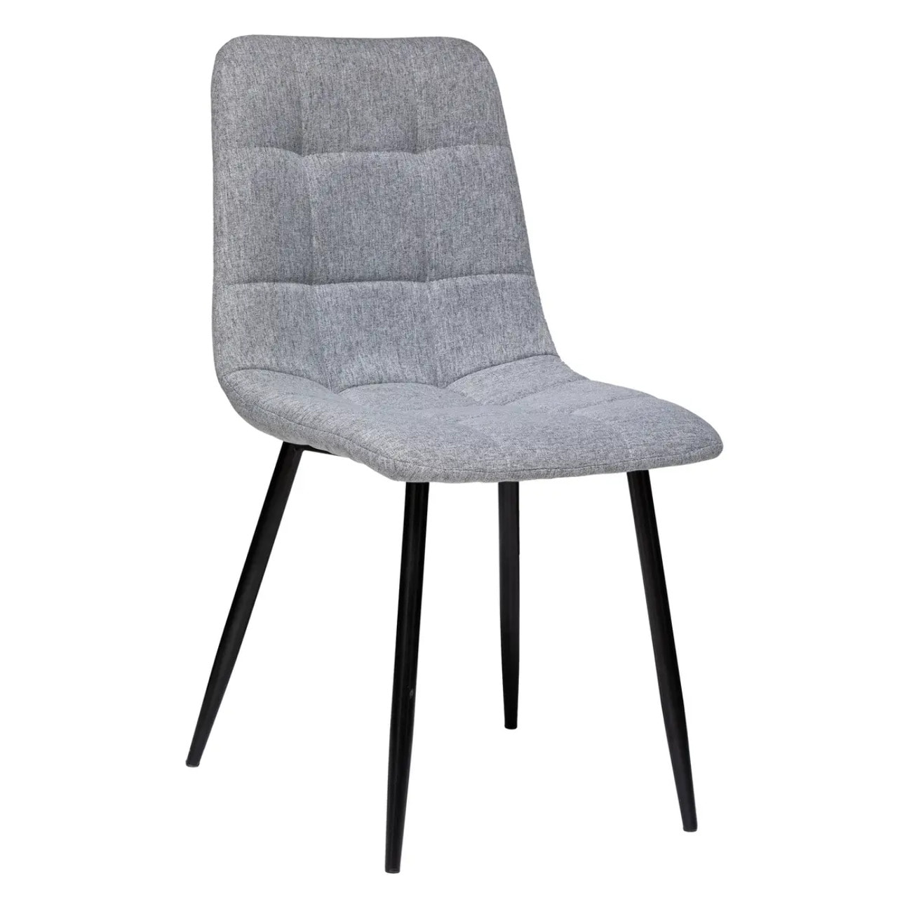Chaise "Sirac" - gris - pieds métal noir