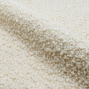 Lot de 2 chaises en tissu bouclé blanc cassé - Rona