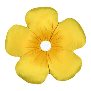 Coussin fleur seventies - Jaune