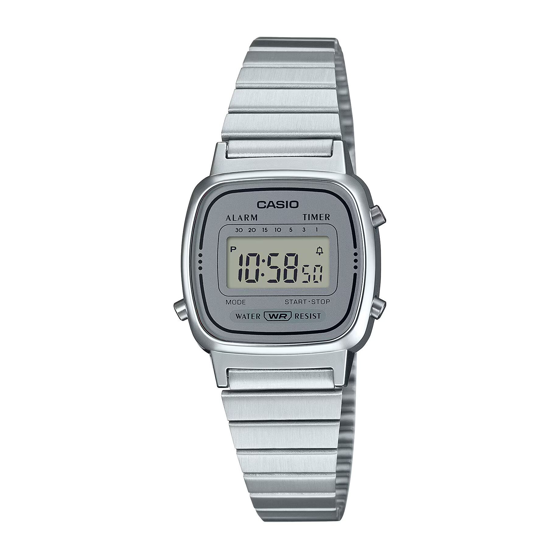 Reloj Casio LA670WA-7 Mujer Digital Cuarzo con Correa de Acero inoxidable