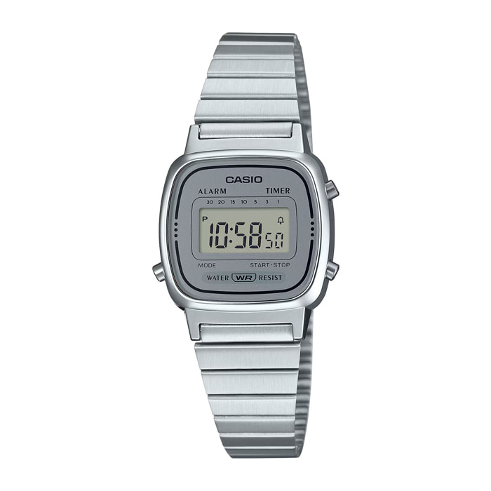 Reloj Casio LA670WA-7 Mujer Digital Cuarzo con Correa de Acero inoxidable