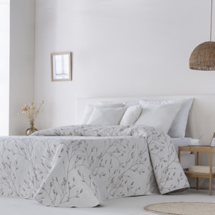 Colcha Jacquard algodón Tuvalu Taupe