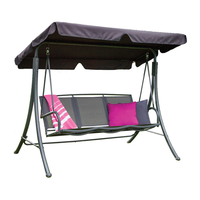 SIESTA - Balancelle de jardin - Acier - Gris Anthracite