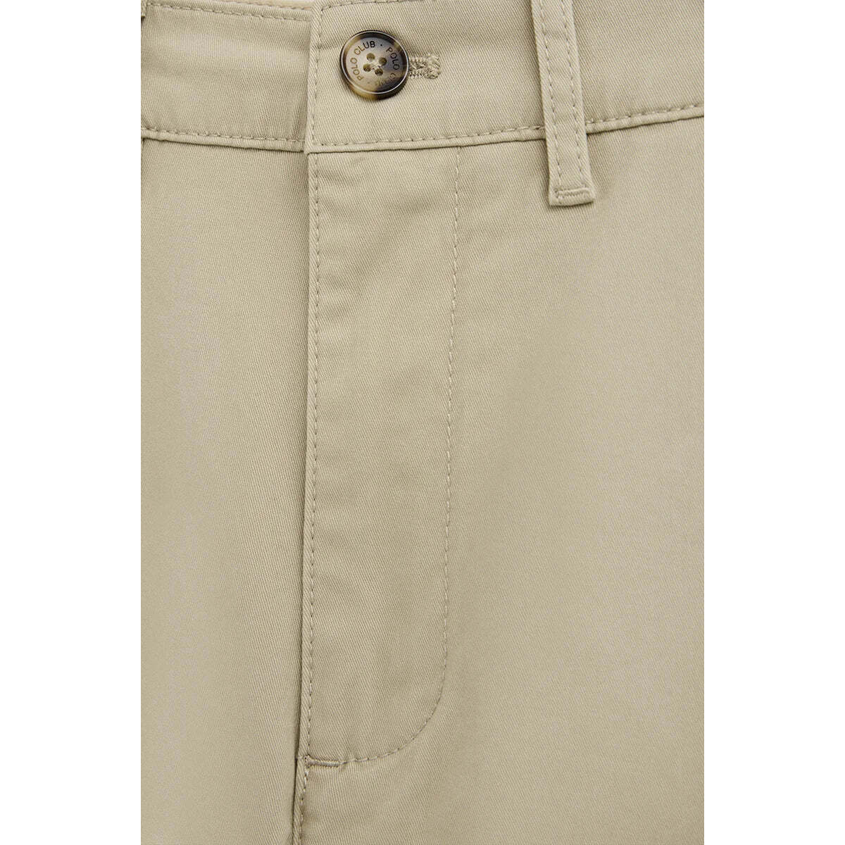 Pantalón chino color crema slim con logo Polo Club