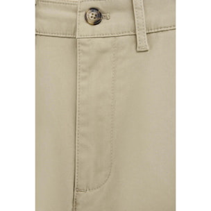 Pantalón chino color crema slim con logo Polo Club