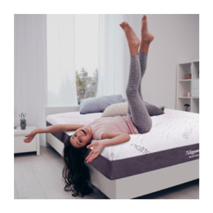 Matelas Signature Elite | Confort exceptionnel et tissus bio organic déhoussable | Mémoire de forme, Mousse haute résilience | Soutien morphologique