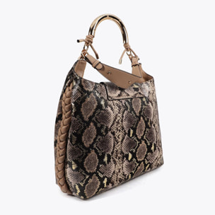 Borsa Shopper con Manico Metallico