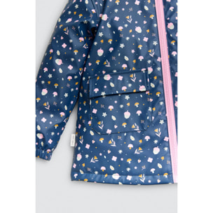 Impermeabile per bambini con interno in peluche e stampa autunnale