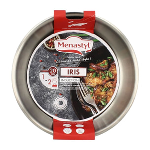 Poêle amovible en acier inoxydable 20cm - tous feux IRIS INOX