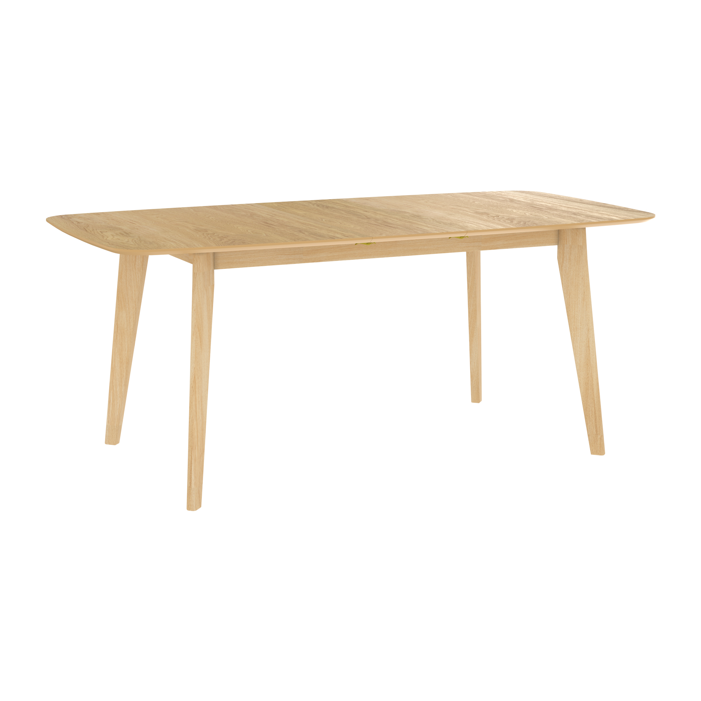 Table rectangulaire Oman 4/6 personnes extensible en bois clair 150/180 cm