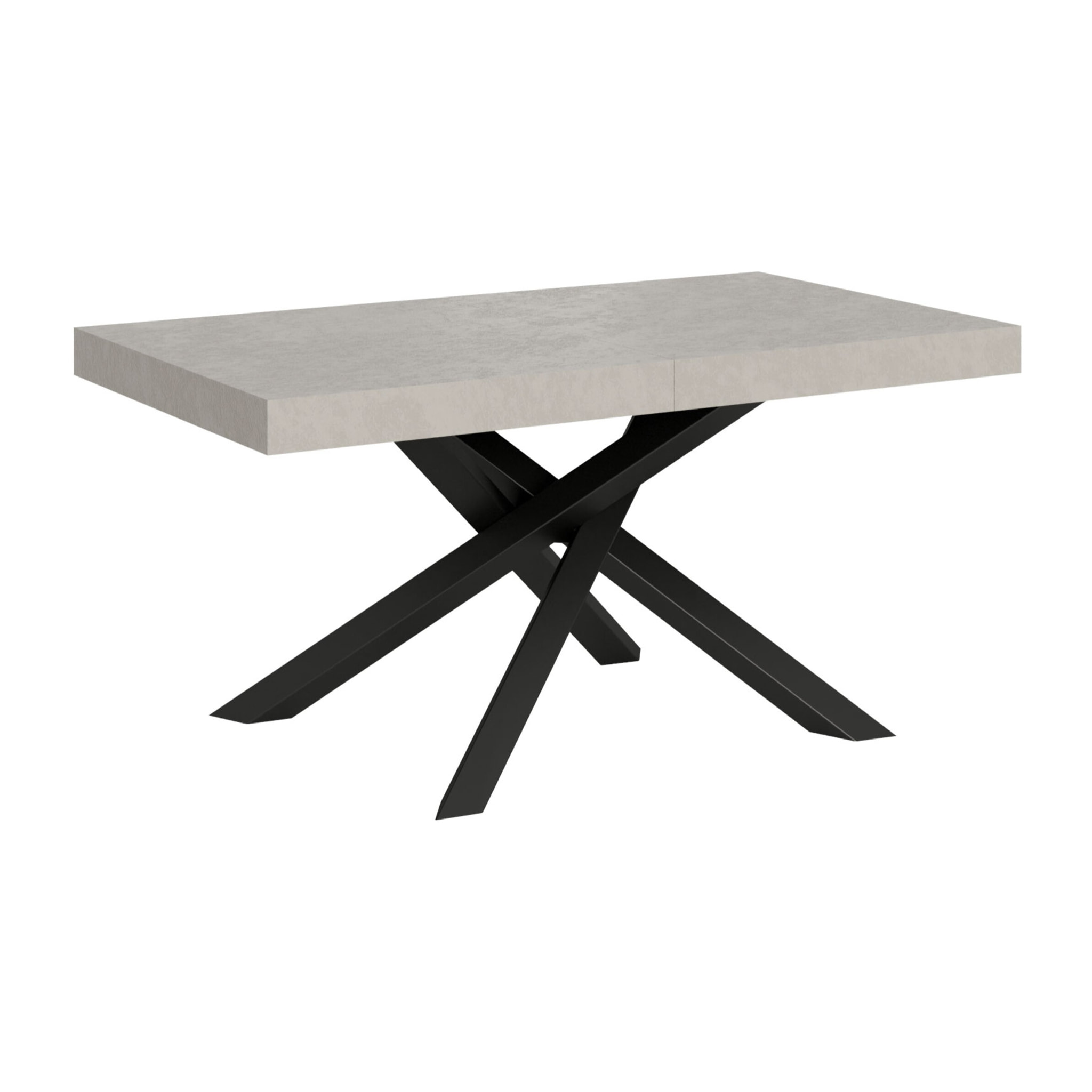 Table extensible 90x160/264 cm Volantis cachemire pieds anthracite