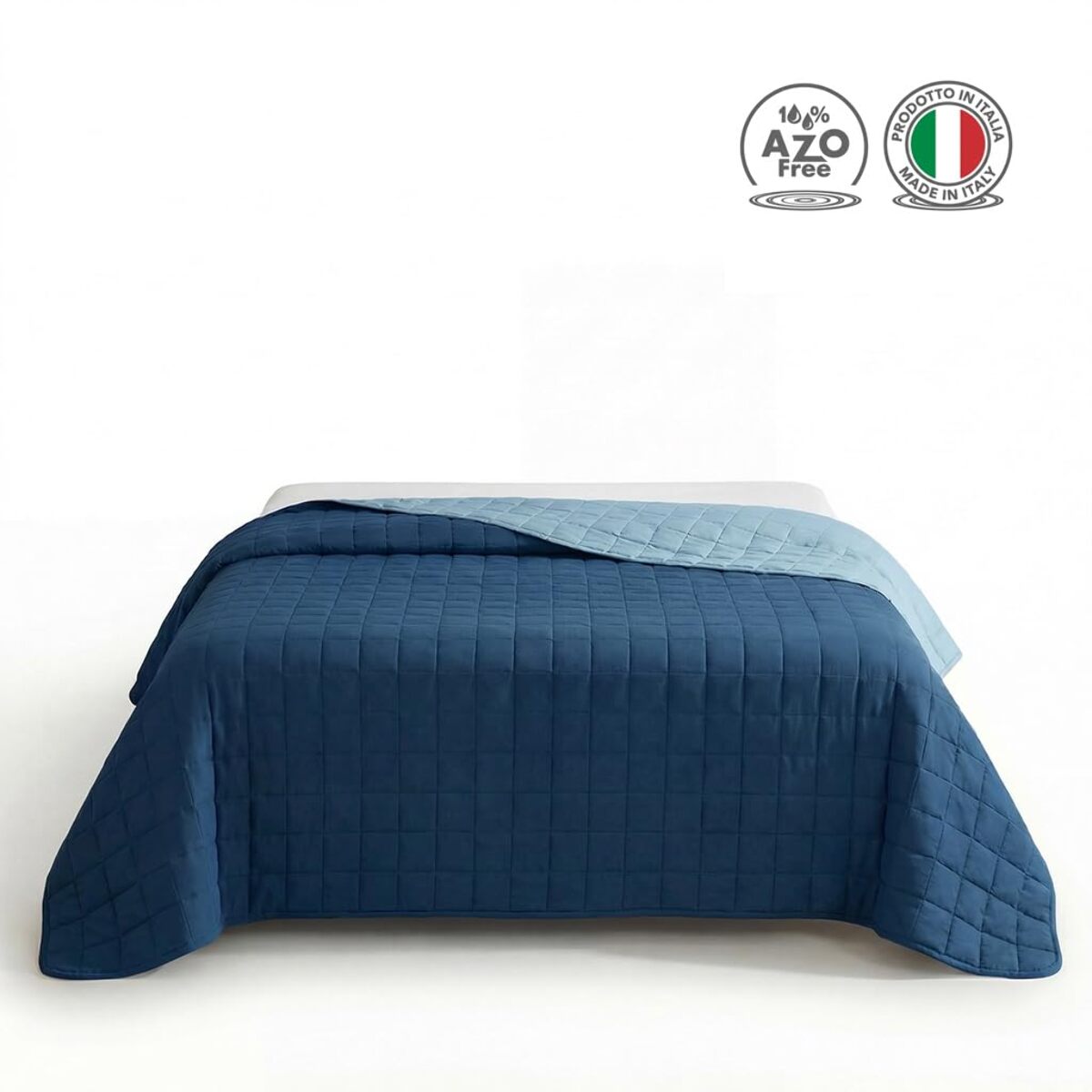 Copriletto matrimoniale estivo leggero double face 260x260 cm, trapunta estiva traspirante e morbida, coperta primaverile elegante e moderna, design reversibile per doppio stile, ideale per stagione calda, resistente e facile da lavare