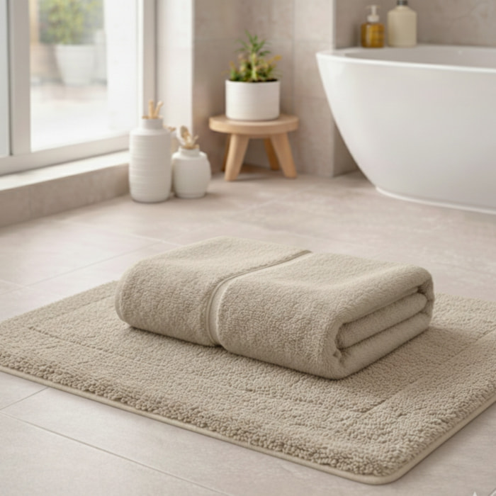 CASA MATTA Telo Bagno in Spugna di Puro Cotone 650 gr/mq_Bianco