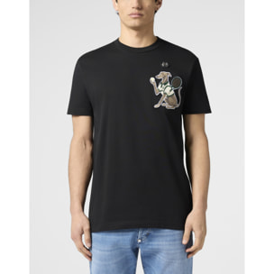 PHILIPP PLEIN Round Neck T-Shirt Tennis Pet Patch