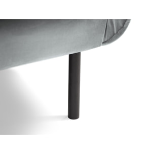 Fauteuil "Vienna" en velours gris clair
