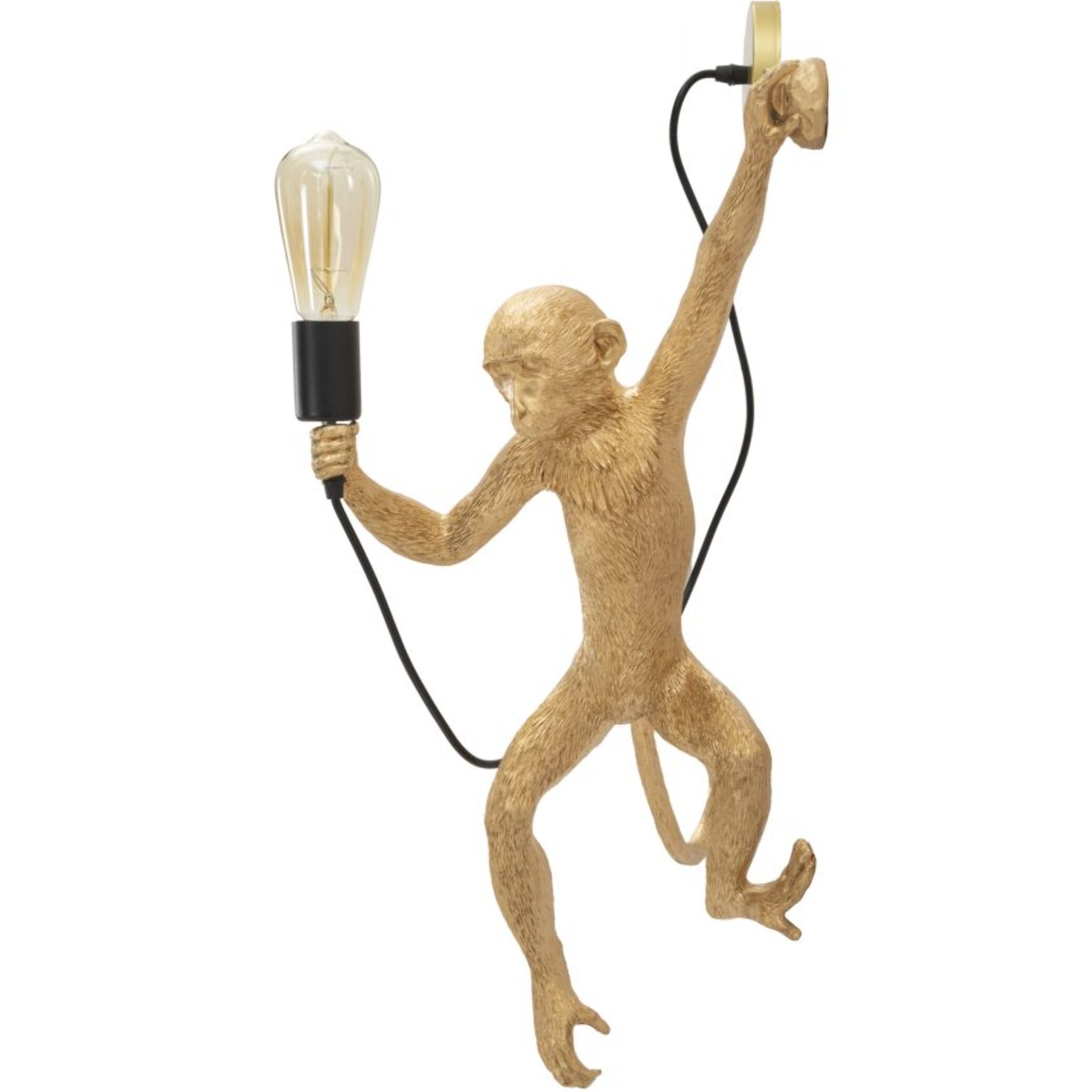 LAMPADA DA MURO MONKEY ORO CM 32X32X64