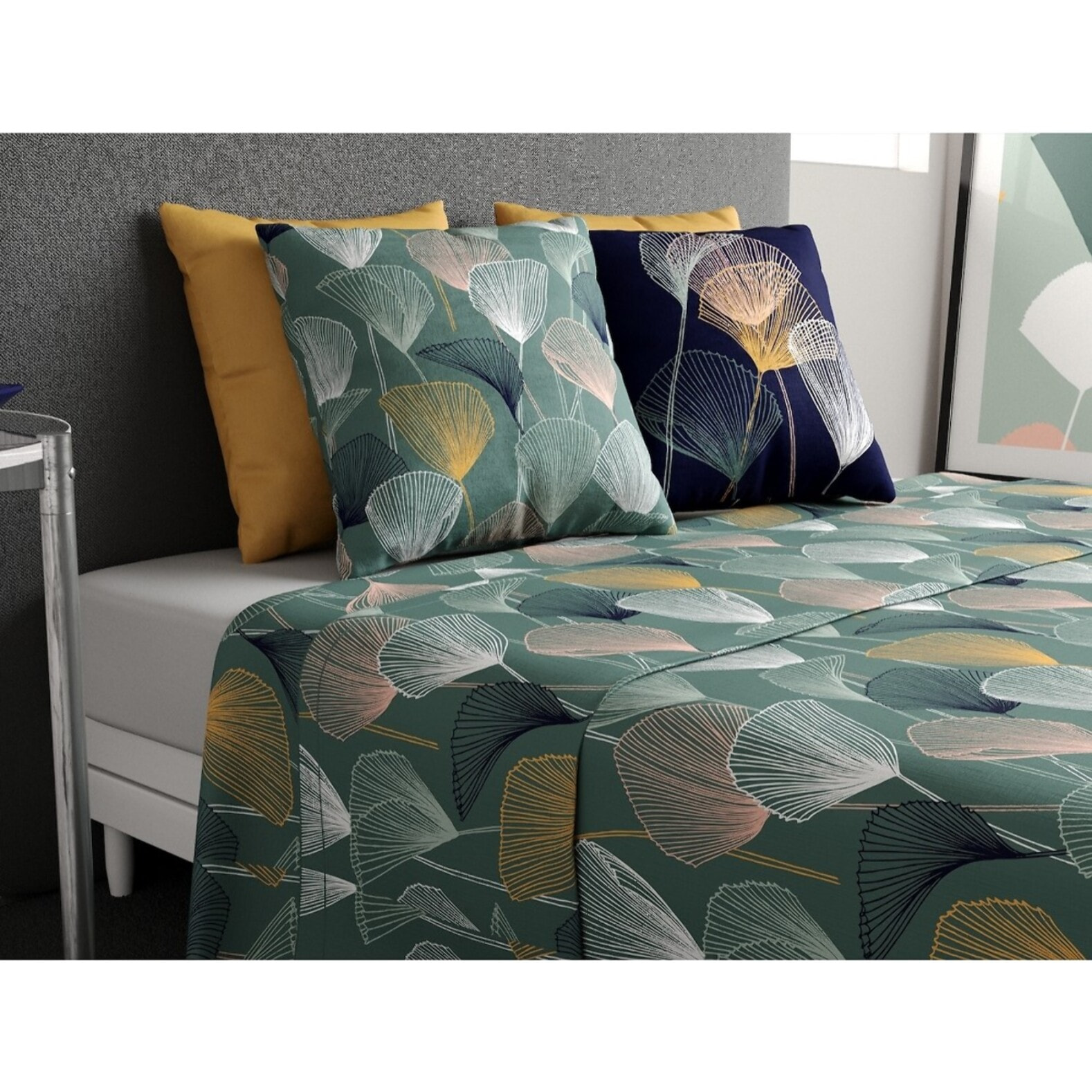 Parure De Drap 3pcs avec Drap Housse 90x190cm 100% Coton 57fils-cottey