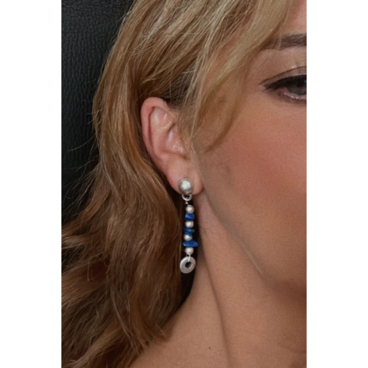 Pendientes largo en lapislazuli