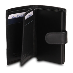 Portafoglio uomo in vera pelle - Modello Novara Chic - Casual - 7.5 x 10.0 x 2.0 cm