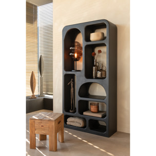 J-Line décoration Sur Pied Luke - bois de Pin - noir - large