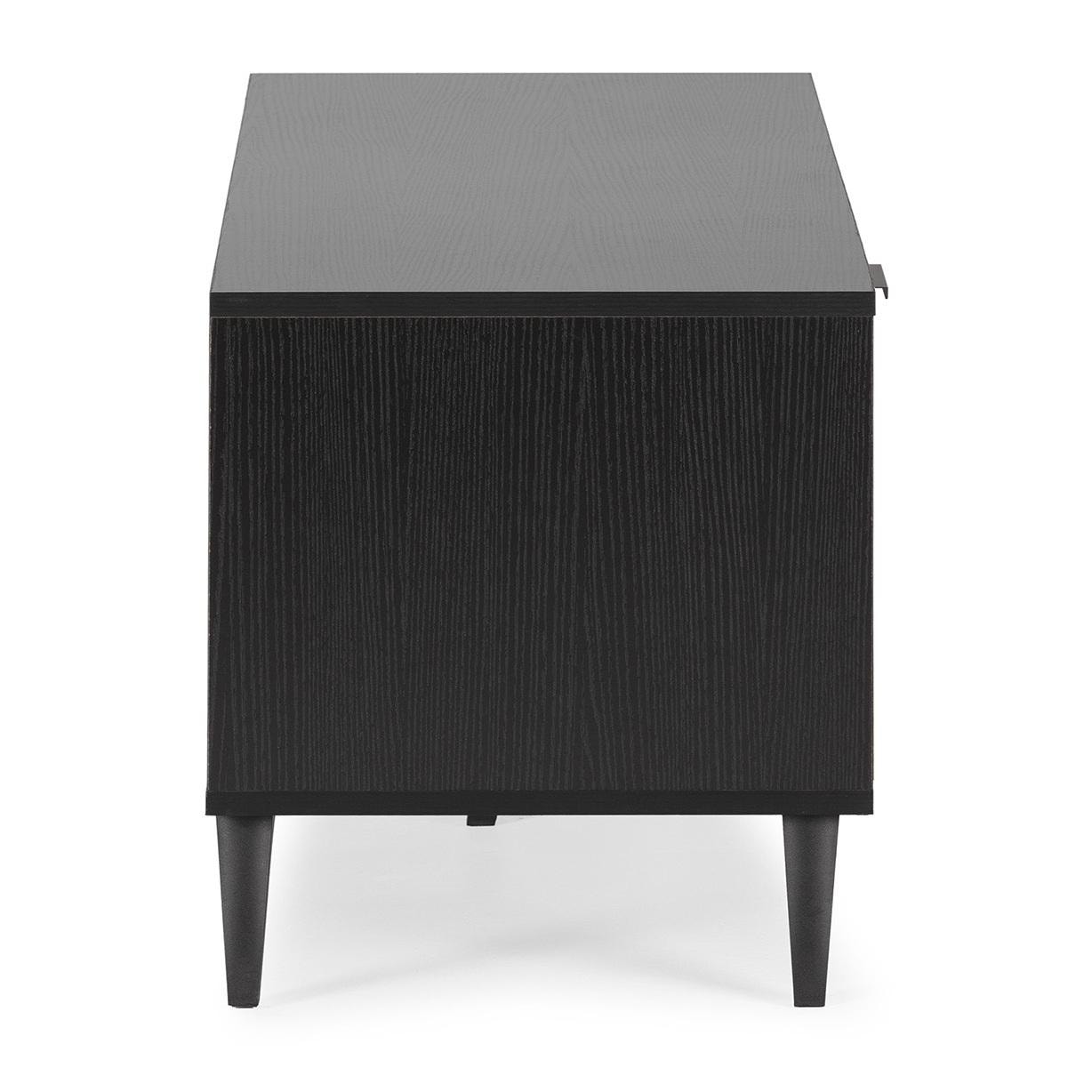 Mueble TV Denis 1 puerta y 2 cajones, color Negro/Madera