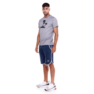 Camiseta hombre efecto desteñido palmera playa
