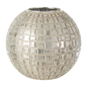 J-Line bougeoir Alara - verre - gris - large