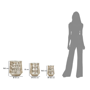 P/VASI SILVER SET 3 PZ CM Ø 35X38,5-27,5X33-18,5X26,5