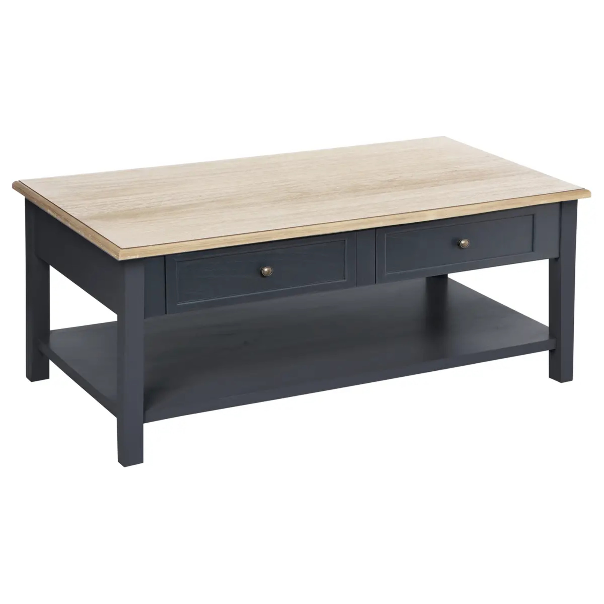 Table basse "Damian" - gris et bois