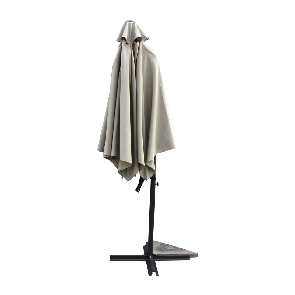Parasol  ecru droit rond 2,94 x 2,94 m OITIS