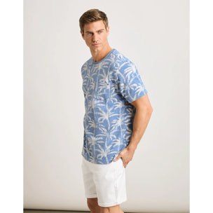 Camiseta Manga Corta Azul - Lagoa