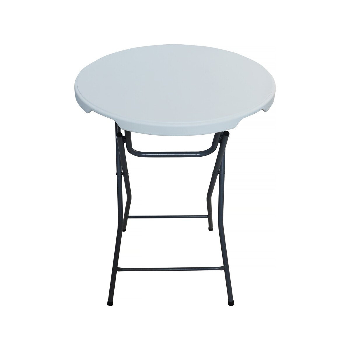Table haute pliante en plastique Ø 80 cm "Lili" - blanc